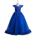 Puffy Tulle Lace Flower Girl Dress Costume Children Bride Ball Gown Princess Dress for Girl Wedding Party First Communion Dress