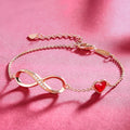 Fashion Korean Style Body 925 Sterling Silver Bracelet Female Eternal Love Cross-Border Hand Infinity Bracelet