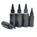Black 30ml 50ml 60ml 100ml 1000ml 120ml HDPE Plastic Squeeze Bottle for Hair Applicator Condiment Glue With Nozzle Screw Cap