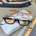 Teenyoun Hot Fashion Men Korean Style Women Custom Logo Rectangle Sunglasses 2023 New Small Frame Square