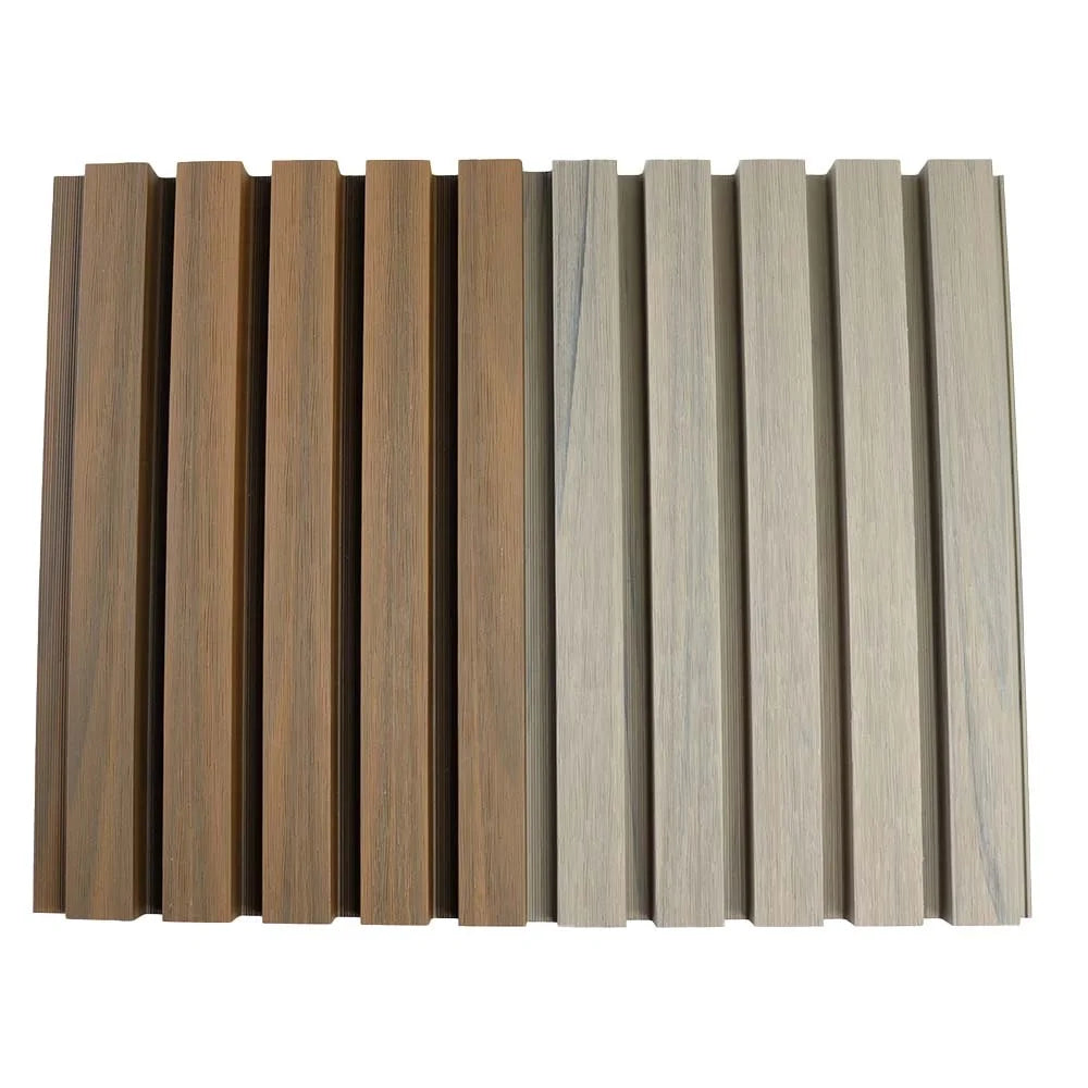WPC Fluted Louver Exterior Decoration Wall& Door Siding Facade Wood Plastic Composite Wall Panel