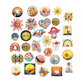 New Exquisite Ethnic Style Setting Sun Design Iron on Embroidery Laser Cut Custom Made Patches for Clothing