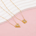 JOOLIM High End Stainless Steel Triangle Rectangle Zirconia Pendant Stair Necklace 18K Gold Plated Jewelry Tarnish Free MegaBDM
