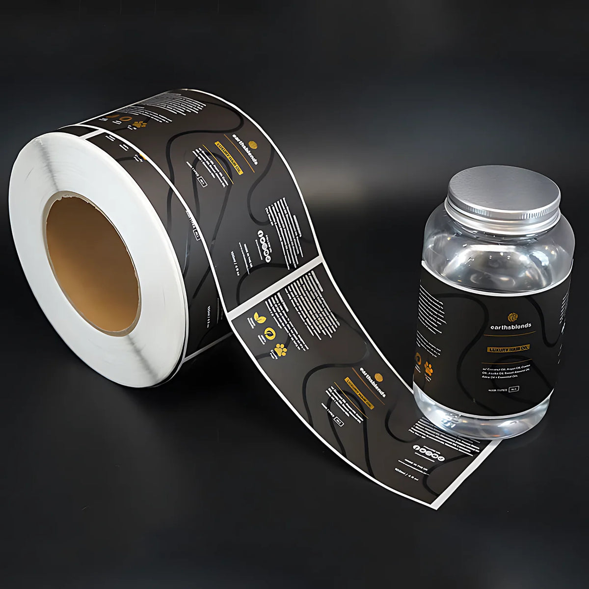 Custom Rectangular Self Adhesive Roll Waterproof Spot Uv Labels and Stickers Bottle Packaging Printing Maker