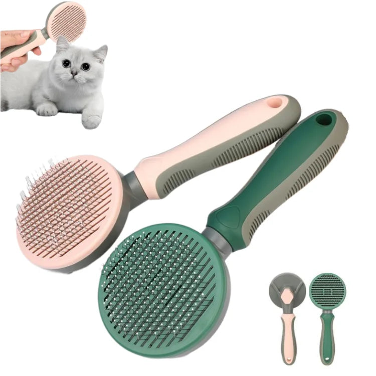 Pet Self Cleaning Stainless Steel Slicker Brush for Dog & Cat Grooming-Shedding & Massaging Tool