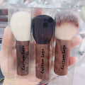 Custom Logo Synthetic Fibre Wood Handle Brush Face Makeup Brushes Multi-function Loose Powder Blusher Nail Dusting Salon