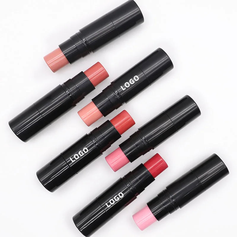 Wholesale Private Label Vegan Cruelty-Free Mineral 8-Color High Pigmented Matte Finish Fair Skin Creamy Blush Stick