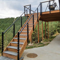 YL METAL Cable Railing Low Maintenance Balcony Stainless Stair Black Side Mounted Post Deck Outdoor Railing