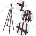 Sinoart Professional Antique Brown Display Easel Finish Lyre Wooden Art Easel for Painting