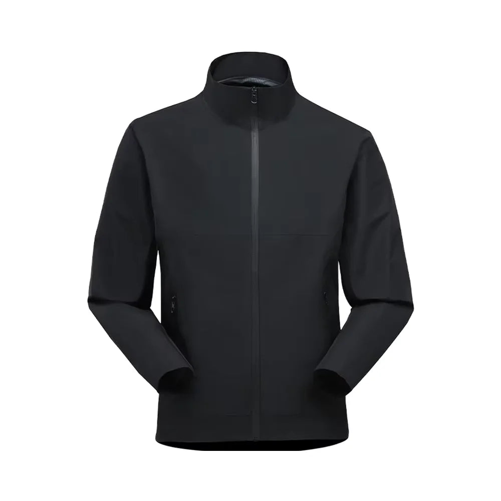 Men's Custom Logo Breathable Windproof Anti-Static Feature Outdoor Activities Water-Resistant Softshell Work Jacket