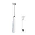 Wireless Electric Handheld Milk Frother Electric Blender with USB Electrical Coffee Maker Whisk Mixer for Coffee White