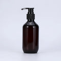 8oz Amber Boston Plastic Bottle 250ml for Facial Cleanser Shampoo Lotion Face Mask Skin Care Serum Screen Printing Surface