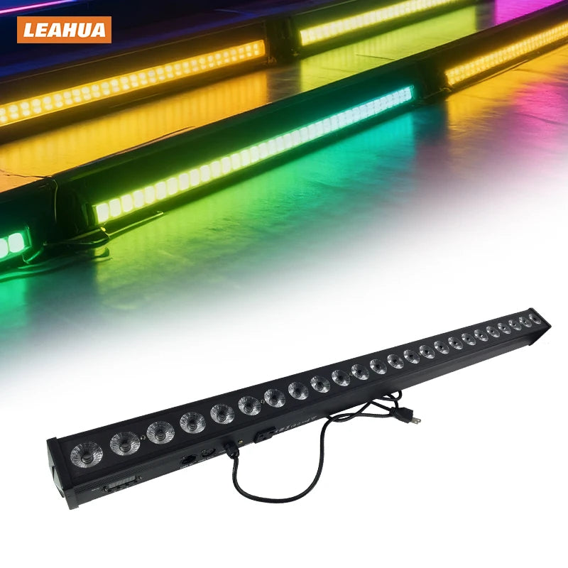 Popular Birthday Party IP 20 85W 24* 3W RGB 3in1 LED DMX Mode Wash  Wall  LightsDJ Disco Stage Lighting