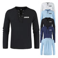 Breathable Vintage Twill S-3XL Spring New Men's Long-Sleeved T-shirt Cotton and Linen Casual Shirt