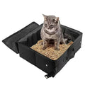 Wholesale New Foldable Cat Toilet Portable Travel 600D Oxford Cloth Waterproof Pvc Cat Litter Box Indoor Outdoor Pet Toilet