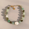 Leisure Resort Style Natural Stone Beaded Bracelet Jewelry Minimalist Baroque Freshwater Pearl Bracelet for Women