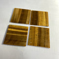HQ GEMS Square Natural Double Flat 30mm 40mm 50mm Thickness Big Sizes Square Yellow Tiger Eye Flat