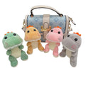 13cm Plush Soft Toy Dinosaur Doll Cute Plush Charm Keychain Bag Backpack Pendant Dino Stuffed Animal Key Chain Christmas Gifts