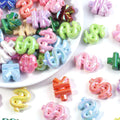 Acrylic RMB Dollar Symbol Loose Beads Plating UV Bright Color Currency Diy Beaded Charm