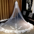 2023 New Light Luxury Senior Sense Lotus Edge White Super Fairy Veil Wedding Accessories Bridal Veil