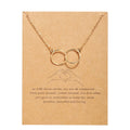 G1905 Vintage Card Necklace Pendant Butterfly Friendship Jewelry Necklace