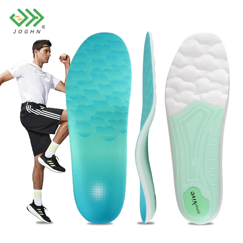 JOGHN Factory Direct Sale Custom logo Shock Absorb Orthotic Inserts for Flat Feet Removable Foot Correction Sports Insole