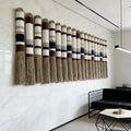 Scandi Inspired Home Decor Fabric Striped Rope Tassel Wall Hangings for Modern Spaces