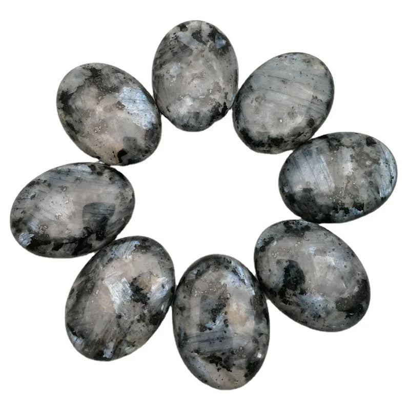 Hongzhuo Natural Stones Smooth 30*40mm Oval Loose Labradorite Cabochon Gemstone Wholesale Factory Price Crafts