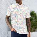 New Design Men's Printed Pattern Polo Shirts Quick Dry Breathable Anit-wrinkle Short Sleeve Tops Summer Golf T Shirts Custom OEM