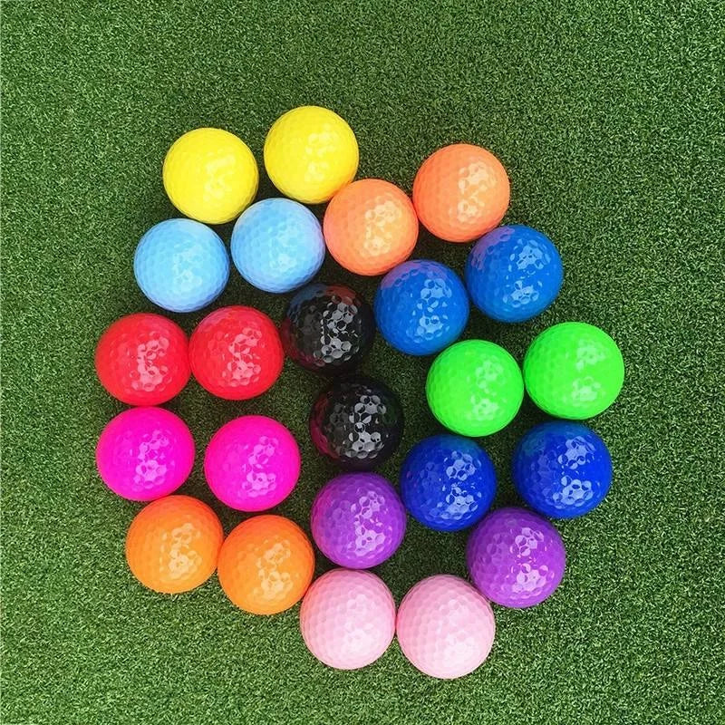 Top Quality Colored Custom Logo Golf Practice Balls Premium Two Piece Golf Ball for Driving Ranges
