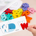 Starting Point Children Wood Alphabet Develop Cognitive Spelling Read Matching Game Educational Learning Toys 5 to 7 Years