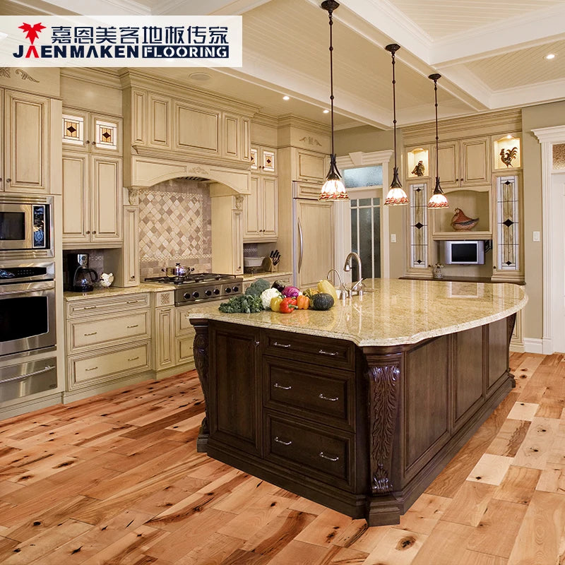 Natural Color Birch Wood Solid Parquet Flooring Smooth Eco-Friendly Waterproof Modern Design UV Lacquer Finish Home Office Use