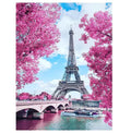 Diamond Painting Landscape Series Eiffel Tower Lakeside Boat Bridge Atmosphere Hand Embroidery Art Deco Gift Set