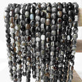 BS-6100 Natural Black White Striped Agate Oval Shape Loose Beads for Jewelry Making DIY Bracelet Necklace Muslim Rosary