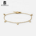 Wholesale Valentine's Day Gifts Trendy Unique Sweet 925 Sterling Silver Chain Heart Zircon Fine Jewelry Bracelet for Women