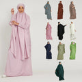 Simple Saudi Modest Kaftan Gown Abiti Lunghi Style Khimar Niqab Hooded Hijab Abaya Jilbab Designs Islamic Clothing