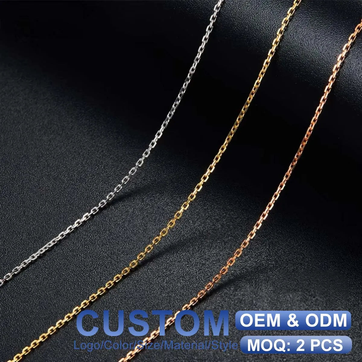 Factory Wholesale Price AU750 Men Women Girl Cross Necklace Chain 18K Real Gold Jewelry