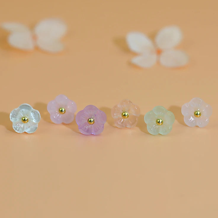 Intellectual Elegant Temperament Generous plum Blossom Accessories Earrings Stud Ear Accessories Female Women Girls