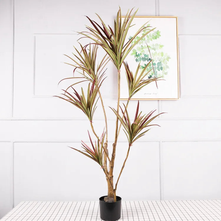 Highly Simulated 1.4-meter Dracaena Artificial Plant Tree for Landing Desert Green Plant Bonsai Decoration Ornaments