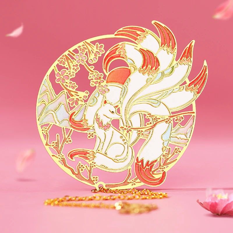 Wholesale Custom Fashion 3D Animal Brass Bookmarks Cute Cartoon Ename Book Marks Gold Plating Etched Engraved Logo Laser Carving