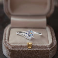 Luxury Jewelry Gold Round Cut VVS Wedding Band Women Gift 1 Carat Lab Grown Diamond Ring