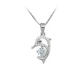 PZ9-044 Sea Animal Pendant Necklace Dolphin Charms for Jewelry Making Fine Pendant Sterling Silver Jewelry Manufacturer