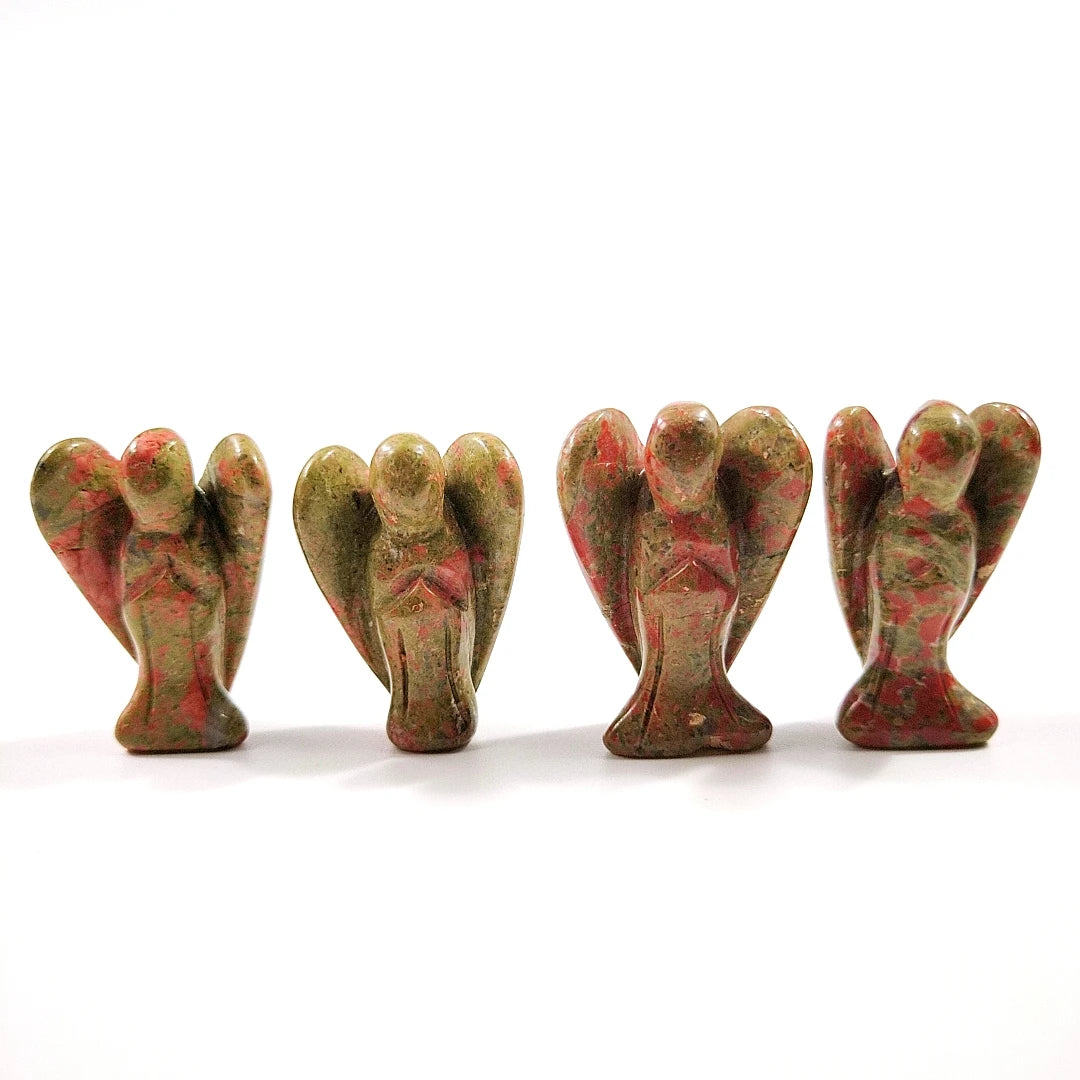 Huiying Wholesale Natural Latest Unakite Gemstone Angels Crystal Healing Angels