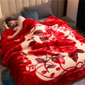 Warm Fluffy Soft Blanket Super Thick Double Layer Mink Weighted Flannel Blankets for Winter Office Sofa Bedding Set