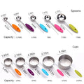 Novelty 2022 Measuring Cups and Spoons Set Stainless Steel Measuring Spoon Heart Measuring Spoons 4pcs 5pcs 6pcs