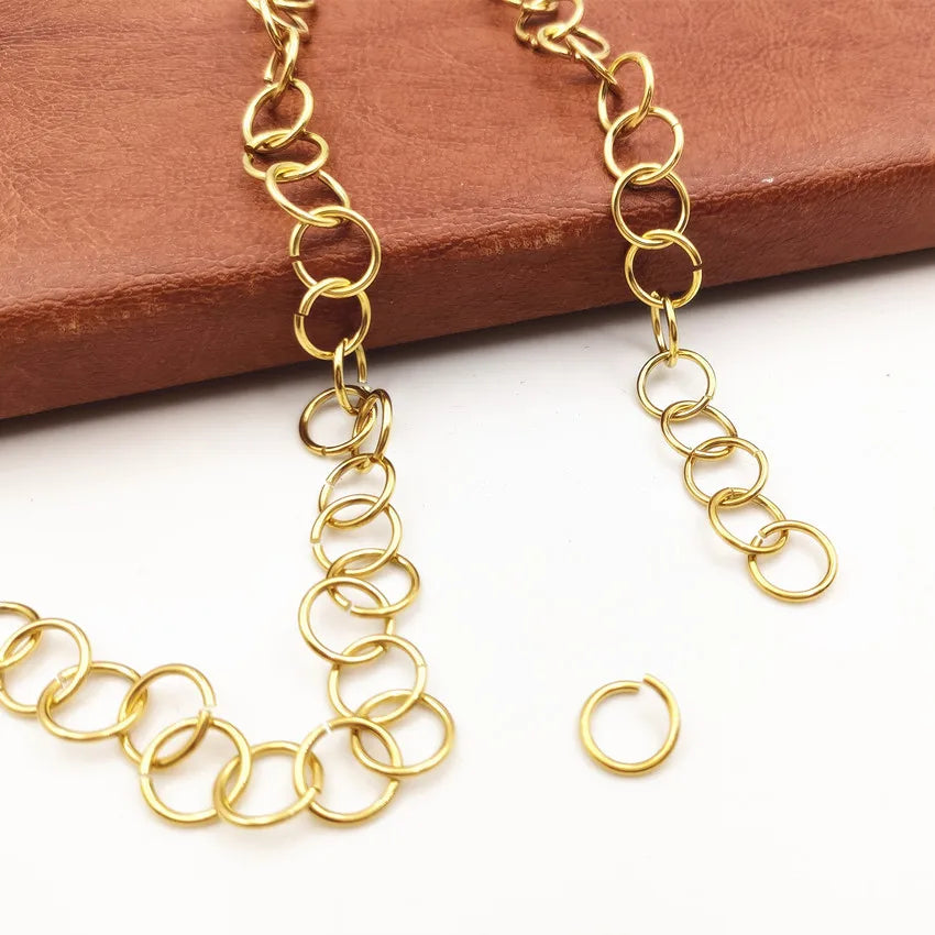 Vacuum Plated 18K Gold Stainless Steel Open Circle Multi-specification C Ring DIY Basic Jewelry Accessories