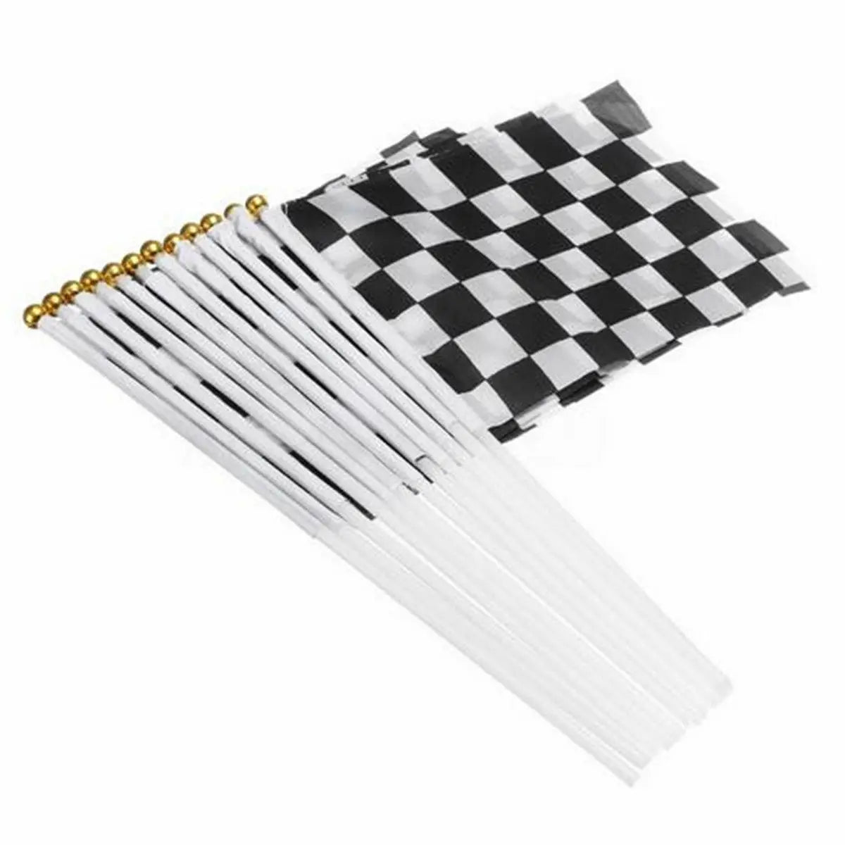 Mini Black and White Chequered Racing Hand Waving Flag Car Racing Flag Party Sports Supply