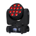 12x12W RGBW LED Moving Head Stage Lights 16.7 Million Colors 9/16 DMX Channels for Disco Parties & DJ Strobe Shows