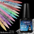 CANNI New Glow in Dark Gel Nail Polish Glitter Flash Reflective Gel Diamond Disco Semi Permanent  UV Gel Varnish Ememals