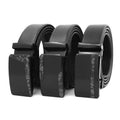 LQbelt Wholesale Men's Automatic Buckle Belt Male Adjustable Business Casual Black PU Leather Belts Factory